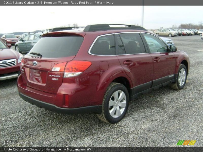 Ruby Red Pearl / Warm Ivory 2011 Subaru Outback 2.5i Premium Wagon