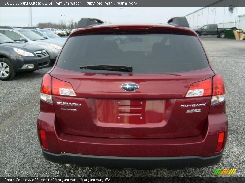 Ruby Red Pearl / Warm Ivory 2011 Subaru Outback 2.5i Premium Wagon