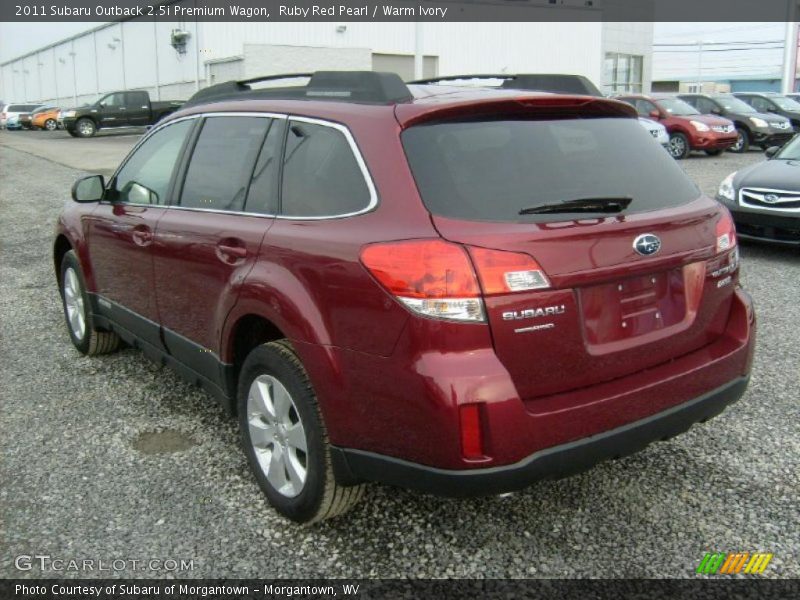 Ruby Red Pearl / Warm Ivory 2011 Subaru Outback 2.5i Premium Wagon