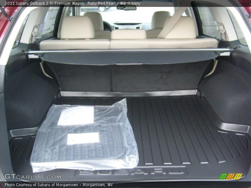 Ruby Red Pearl / Warm Ivory 2011 Subaru Outback 2.5i Premium Wagon