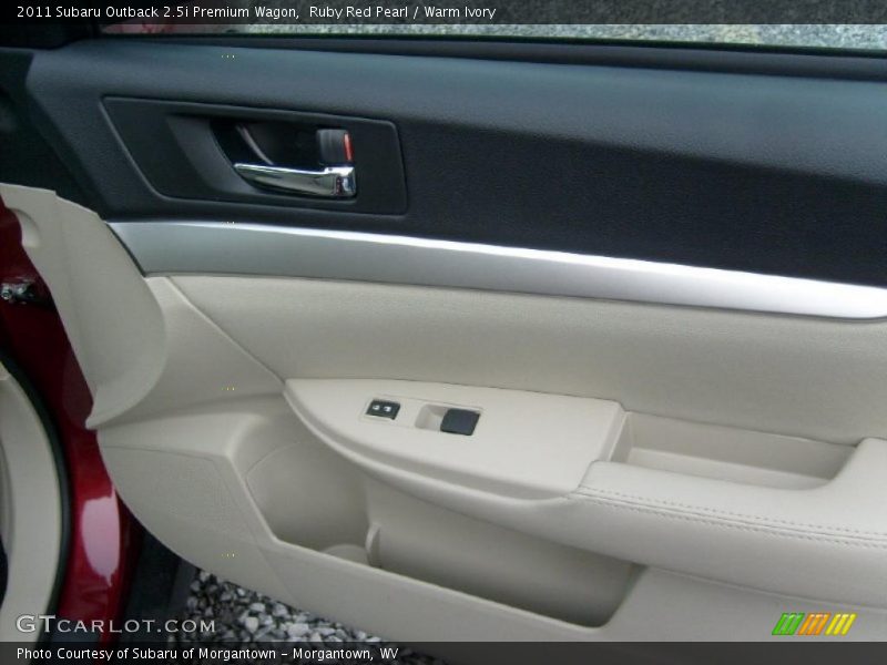 Ruby Red Pearl / Warm Ivory 2011 Subaru Outback 2.5i Premium Wagon