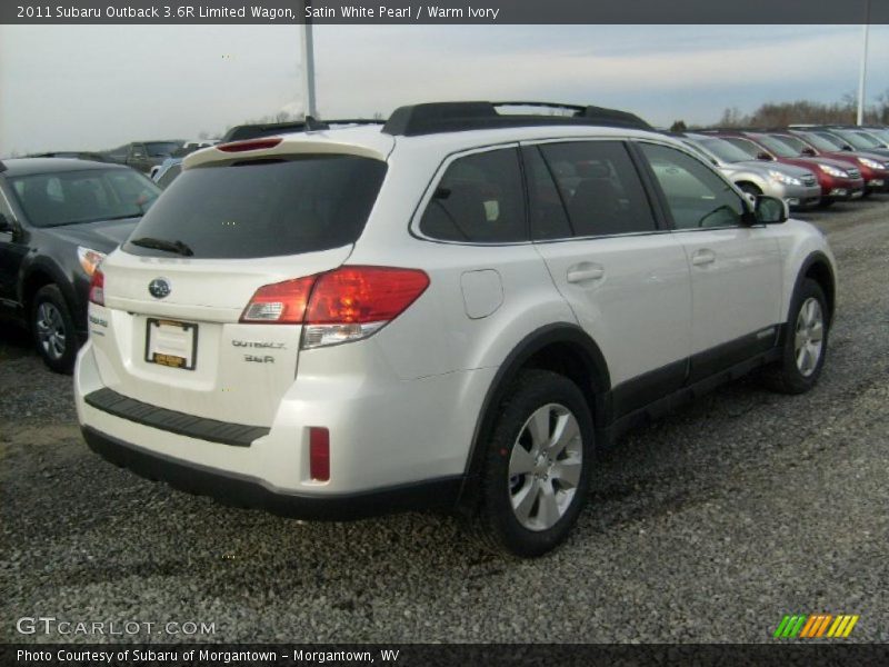 Satin White Pearl / Warm Ivory 2011 Subaru Outback 3.6R Limited Wagon