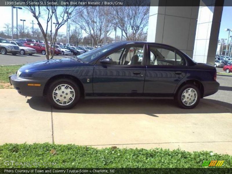 Dark Blue Pearl Metallic / Black/Gray 1998 Saturn S Series SL1 Sedan