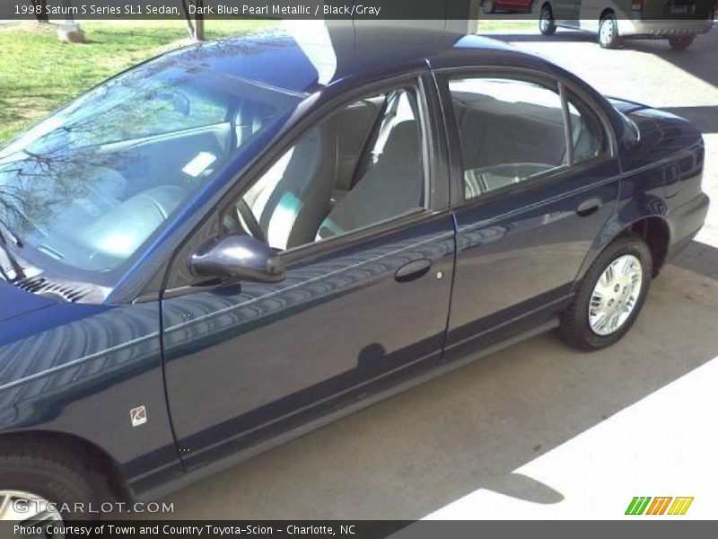 Dark Blue Pearl Metallic / Black/Gray 1998 Saturn S Series SL1 Sedan