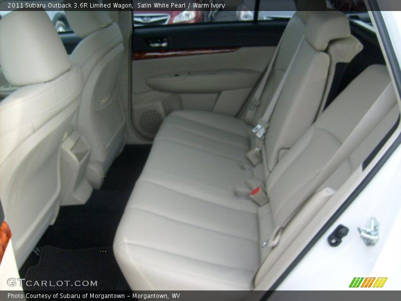 Satin White Pearl / Warm Ivory 2011 Subaru Outback 3.6R Limited Wagon