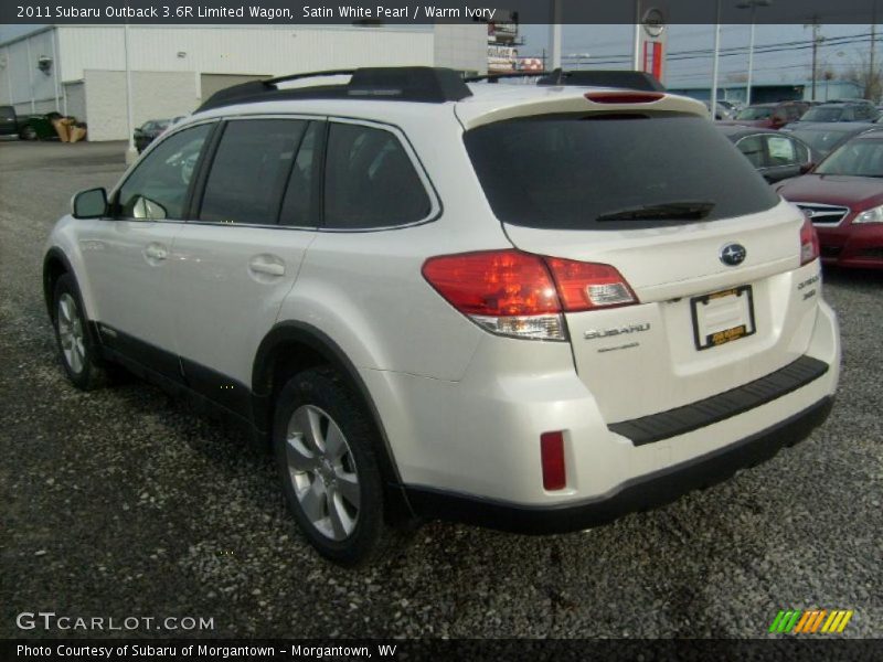 Satin White Pearl / Warm Ivory 2011 Subaru Outback 3.6R Limited Wagon