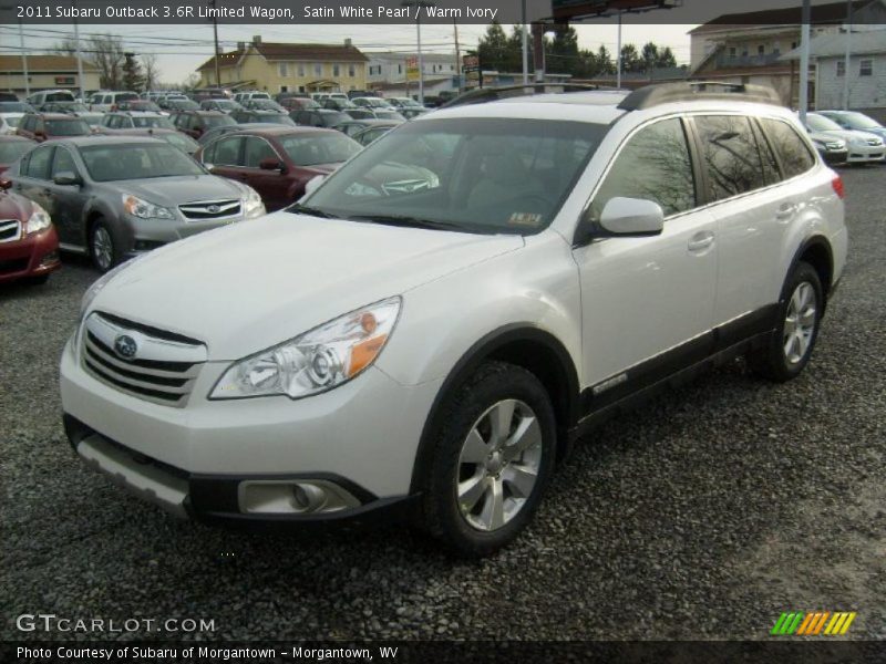 Satin White Pearl / Warm Ivory 2011 Subaru Outback 3.6R Limited Wagon