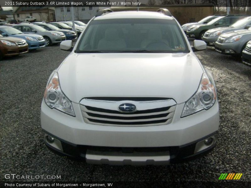 Satin White Pearl / Warm Ivory 2011 Subaru Outback 3.6R Limited Wagon