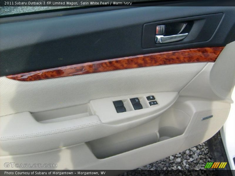 Satin White Pearl / Warm Ivory 2011 Subaru Outback 3.6R Limited Wagon