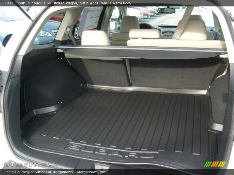 Satin White Pearl / Warm Ivory 2011 Subaru Outback 3.6R Limited Wagon