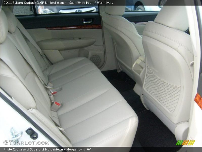 Satin White Pearl / Warm Ivory 2011 Subaru Outback 3.6R Limited Wagon