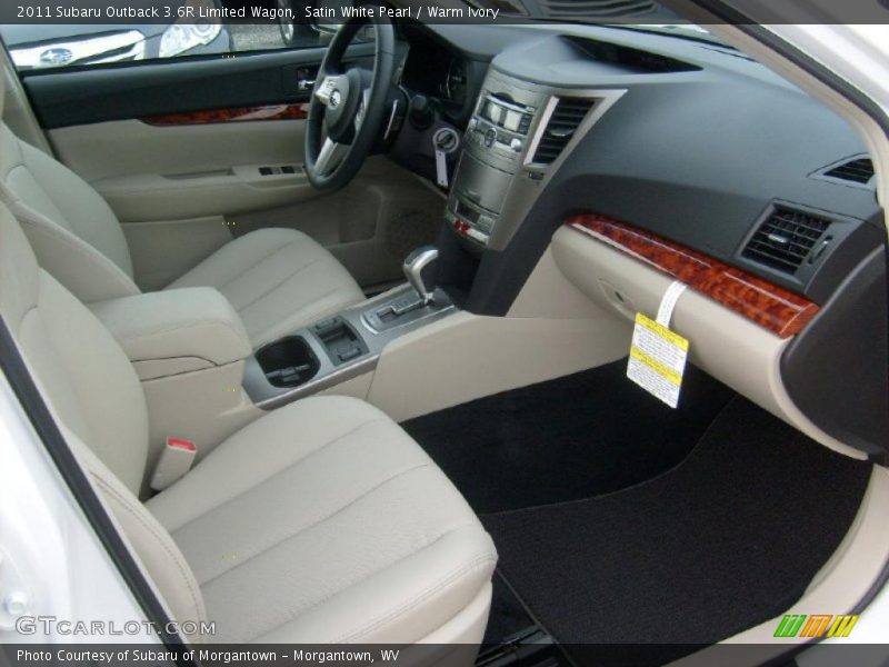 Satin White Pearl / Warm Ivory 2011 Subaru Outback 3.6R Limited Wagon