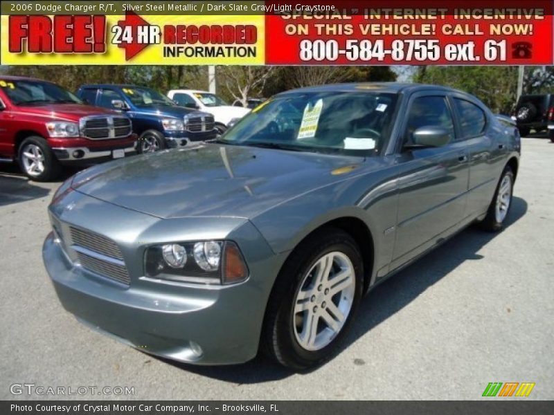 Silver Steel Metallic / Dark Slate Gray/Light Graystone 2006 Dodge Charger R/T