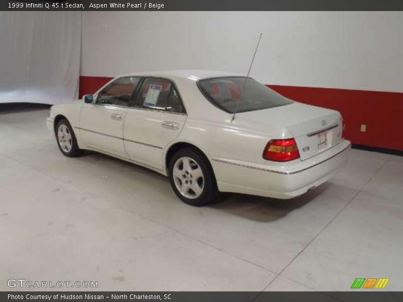 Aspen White Pearl / Beige 1999 Infiniti Q 45 t Sedan