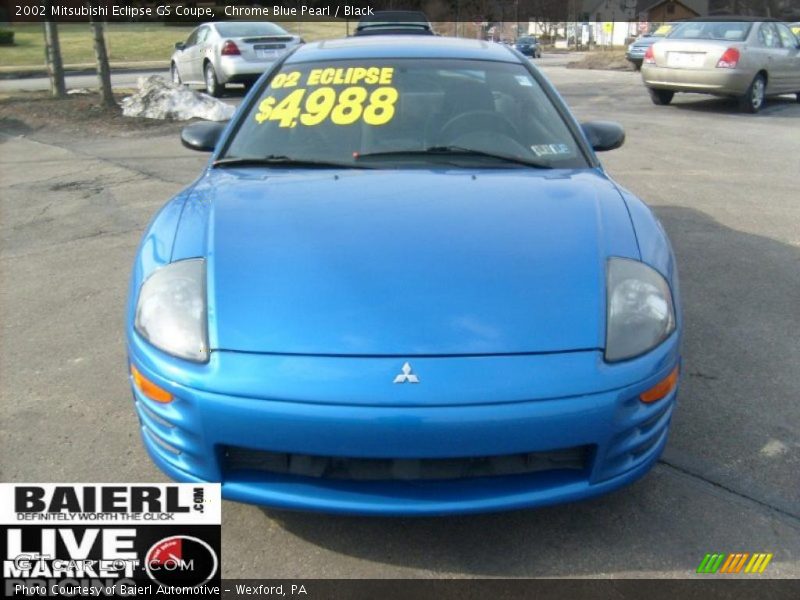 Chrome Blue Pearl / Black 2002 Mitsubishi Eclipse GS Coupe
