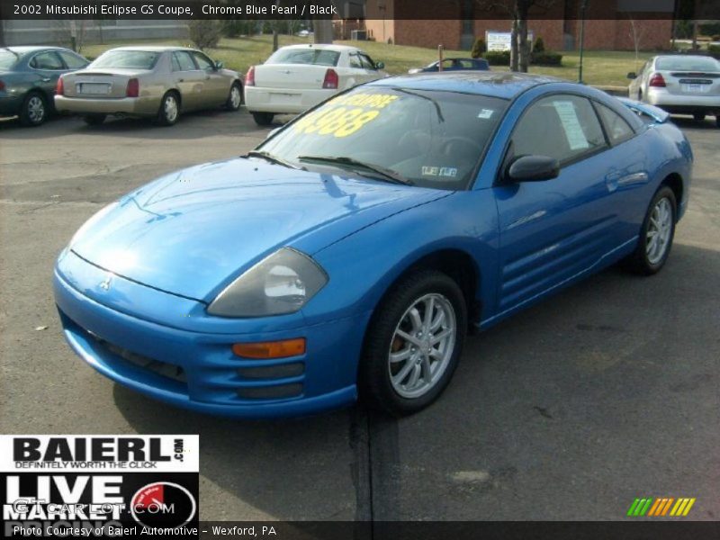 Chrome Blue Pearl / Black 2002 Mitsubishi Eclipse GS Coupe