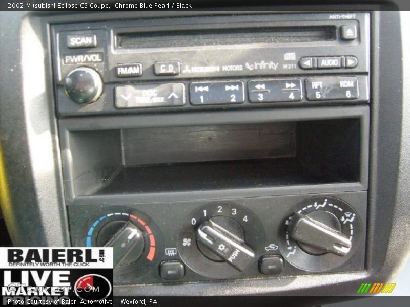 Chrome Blue Pearl / Black 2002 Mitsubishi Eclipse GS Coupe