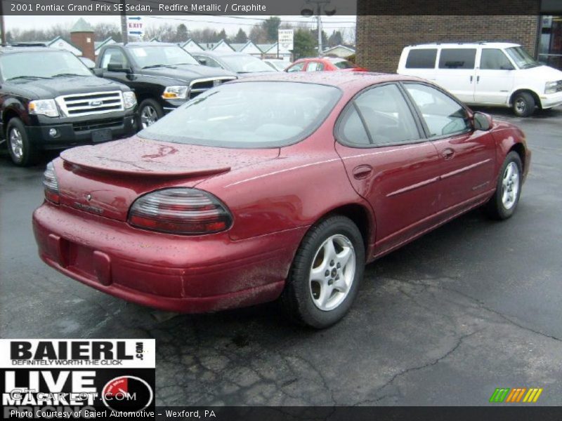 Redfire Metallic / Graphite 2001 Pontiac Grand Prix SE Sedan
