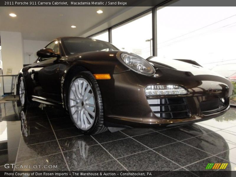 Macadamia Metallic / Sand Beige 2011 Porsche 911 Carrera Cabriolet