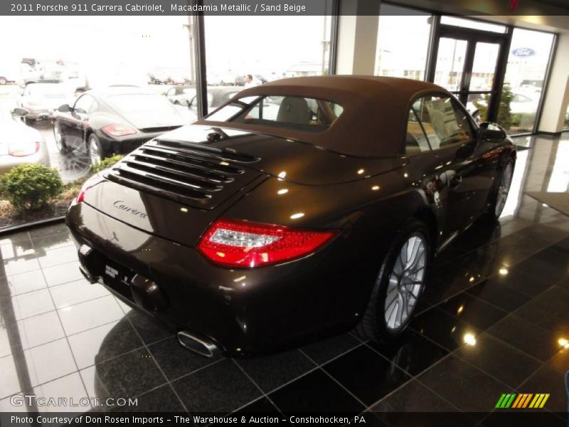 Macadamia Metallic / Sand Beige 2011 Porsche 911 Carrera Cabriolet