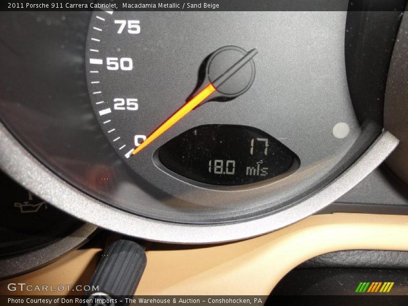 Macadamia Metallic / Sand Beige 2011 Porsche 911 Carrera Cabriolet