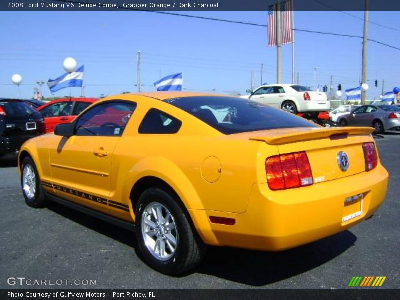 Grabber Orange / Dark Charcoal 2008 Ford Mustang V6 Deluxe Coupe