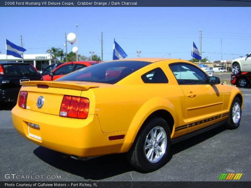 Grabber Orange / Dark Charcoal 2008 Ford Mustang V6 Deluxe Coupe