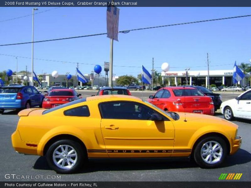 Grabber Orange / Dark Charcoal 2008 Ford Mustang V6 Deluxe Coupe