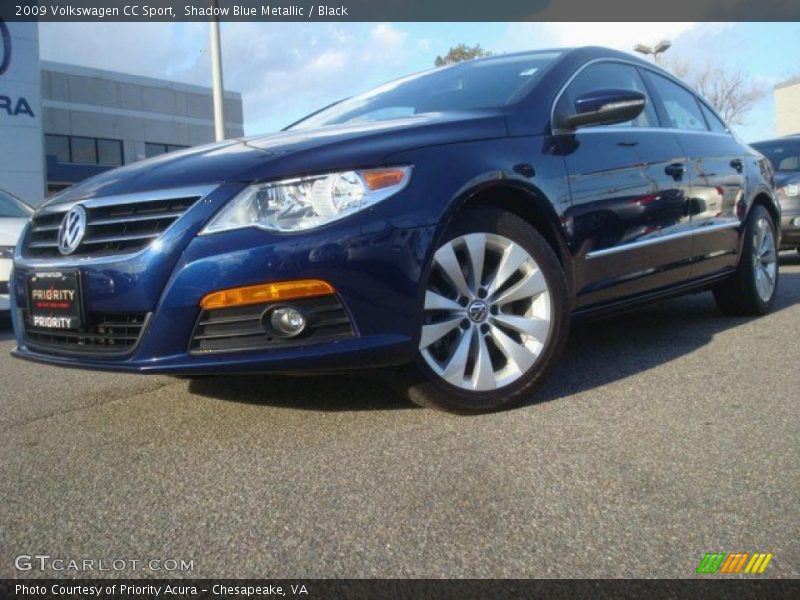 Shadow Blue Metallic / Black 2009 Volkswagen CC Sport