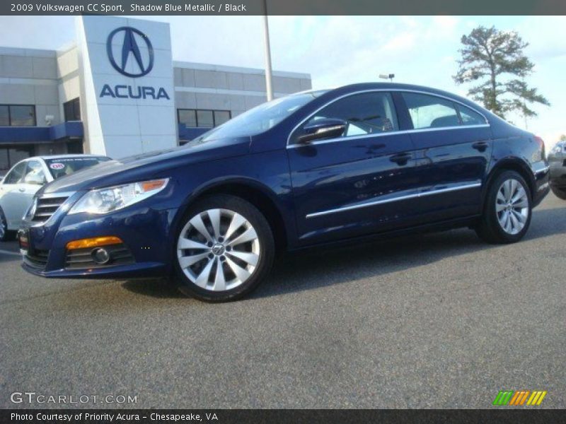 Shadow Blue Metallic / Black 2009 Volkswagen CC Sport