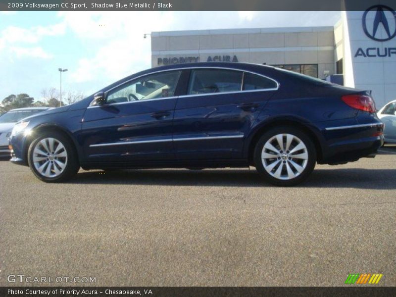 Shadow Blue Metallic / Black 2009 Volkswagen CC Sport
