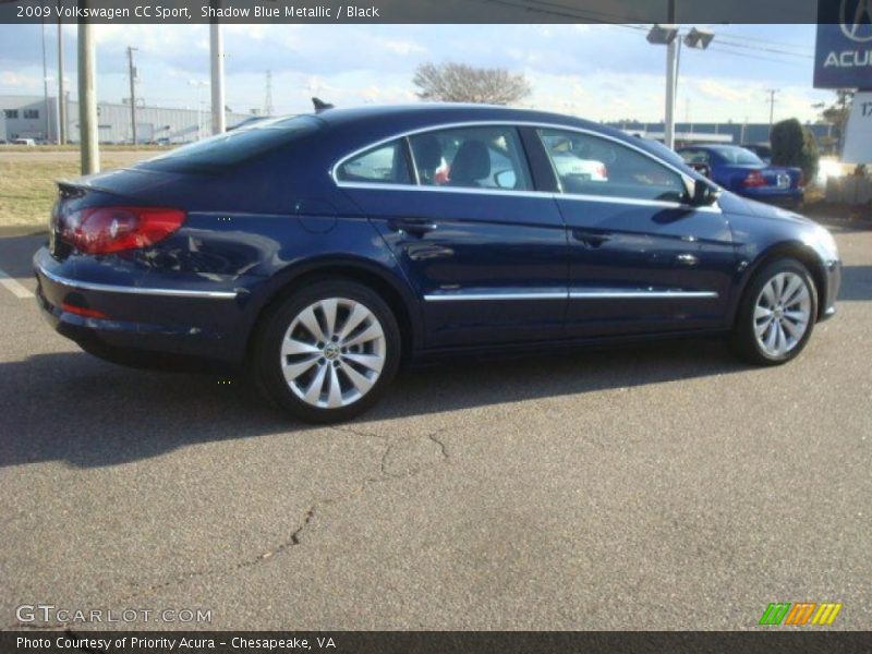 Shadow Blue Metallic / Black 2009 Volkswagen CC Sport