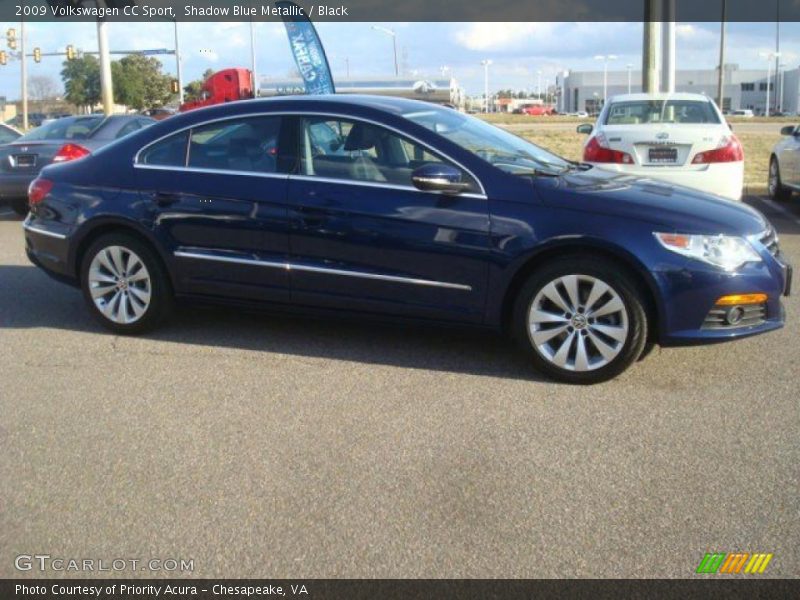 Shadow Blue Metallic / Black 2009 Volkswagen CC Sport