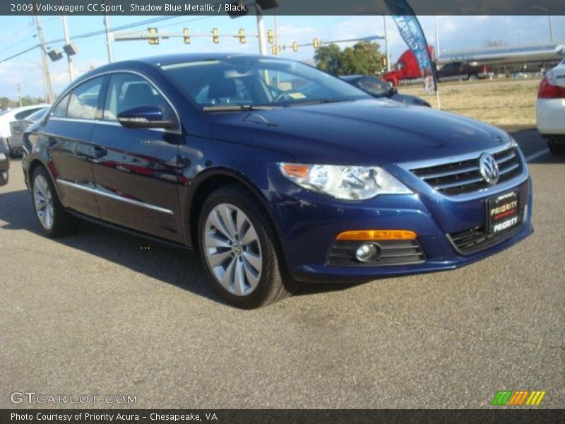 Shadow Blue Metallic / Black 2009 Volkswagen CC Sport