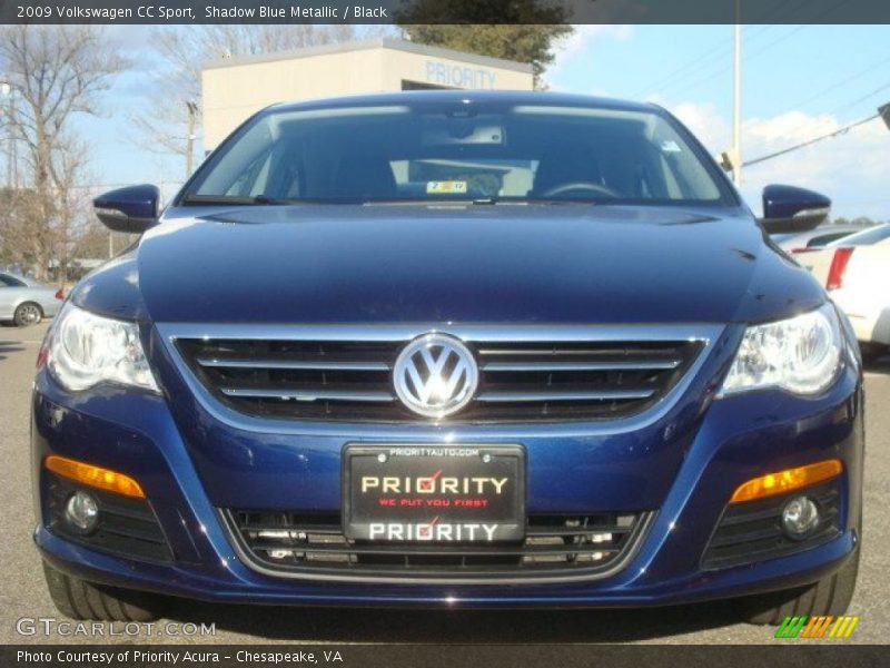 Shadow Blue Metallic / Black 2009 Volkswagen CC Sport