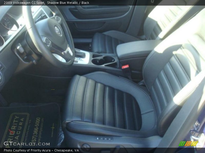 Shadow Blue Metallic / Black 2009 Volkswagen CC Sport