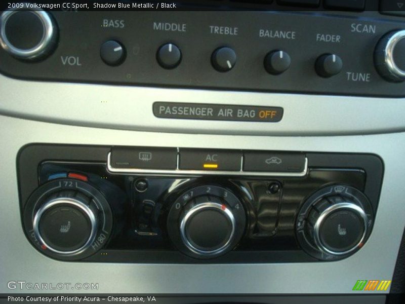 Shadow Blue Metallic / Black 2009 Volkswagen CC Sport