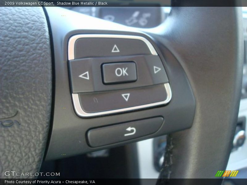 Shadow Blue Metallic / Black 2009 Volkswagen CC Sport