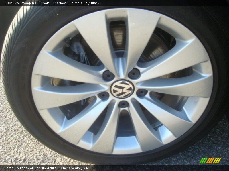 Shadow Blue Metallic / Black 2009 Volkswagen CC Sport