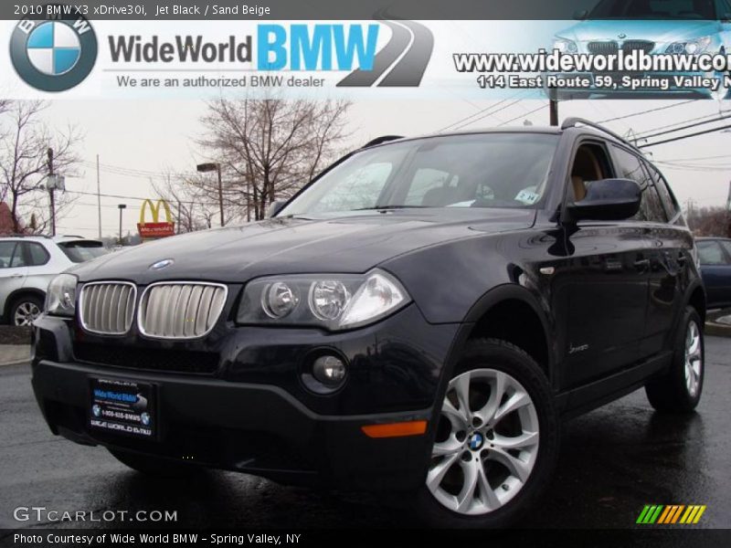 Jet Black / Sand Beige 2010 BMW X3 xDrive30i