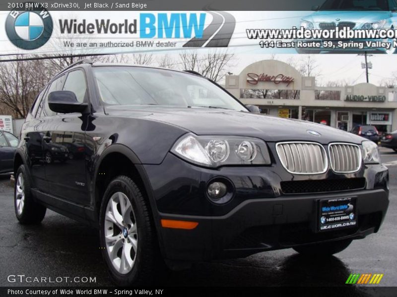 Jet Black / Sand Beige 2010 BMW X3 xDrive30i