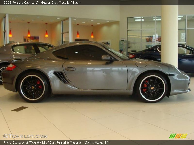 Meteor Grey Metallic / Black 2008 Porsche Cayman S