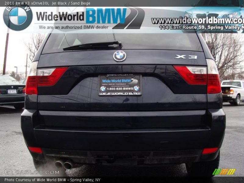 Jet Black / Sand Beige 2010 BMW X3 xDrive30i