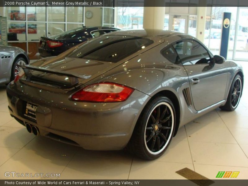 Meteor Grey Metallic / Black 2008 Porsche Cayman S