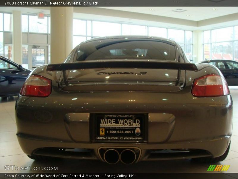 Meteor Grey Metallic / Black 2008 Porsche Cayman S