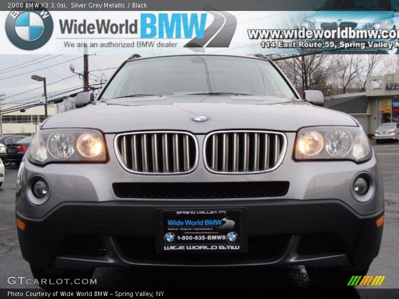 Silver Grey Metallic / Black 2008 BMW X3 3.0si