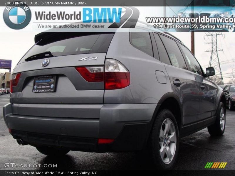 Silver Grey Metallic / Black 2008 BMW X3 3.0si