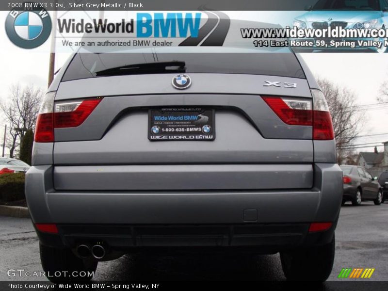 Silver Grey Metallic / Black 2008 BMW X3 3.0si