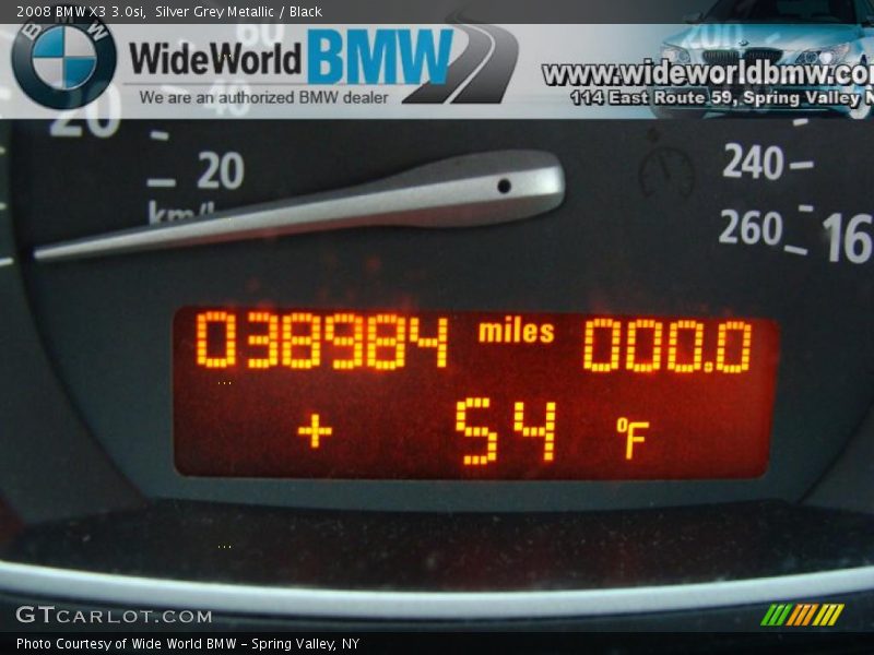 Silver Grey Metallic / Black 2008 BMW X3 3.0si