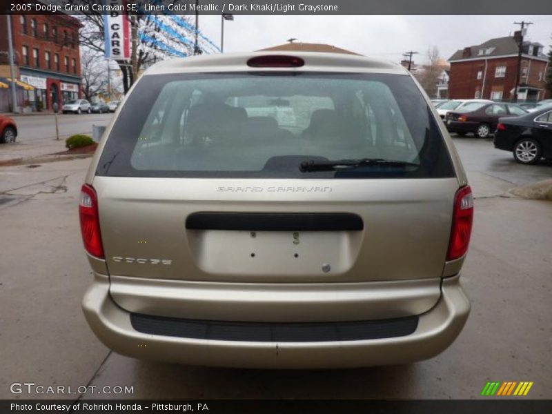 Linen Gold Metallic / Dark Khaki/Light Graystone 2005 Dodge Grand Caravan SE